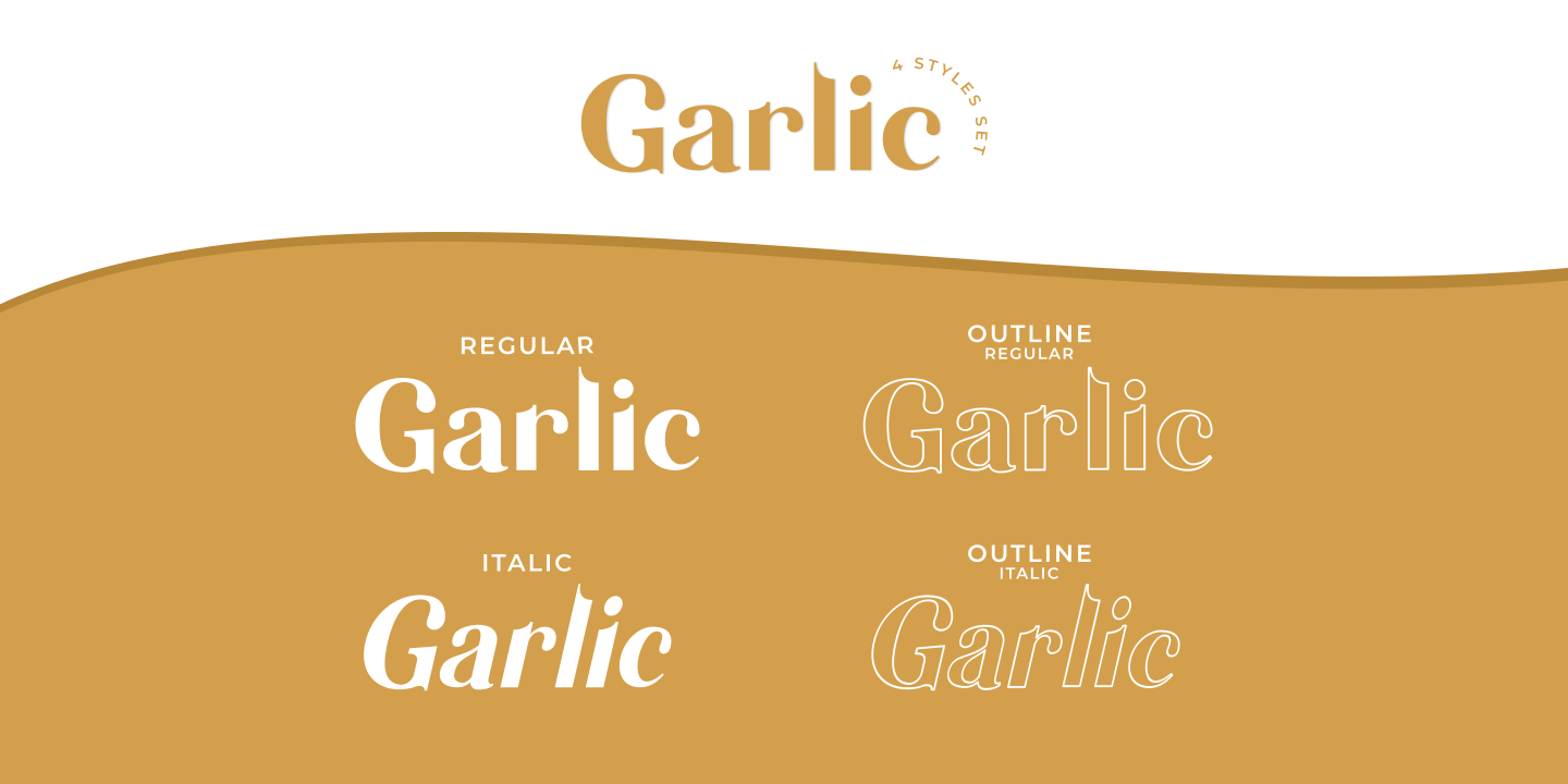 Example font Garlic #15